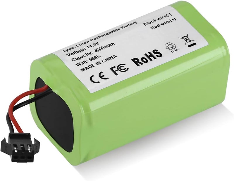 Batryuic Upgraded 4000mAh N79 14.4V Battery for Eufy RoboVac 11 11S 30 15C 25C 35C Robot Vacuum Cleaner for Ecovacs Deebot N79 N79S Deebot 500 600 DN622, Goovi F007C D380 Robot Vacuum Cleaner Battery - Image 1